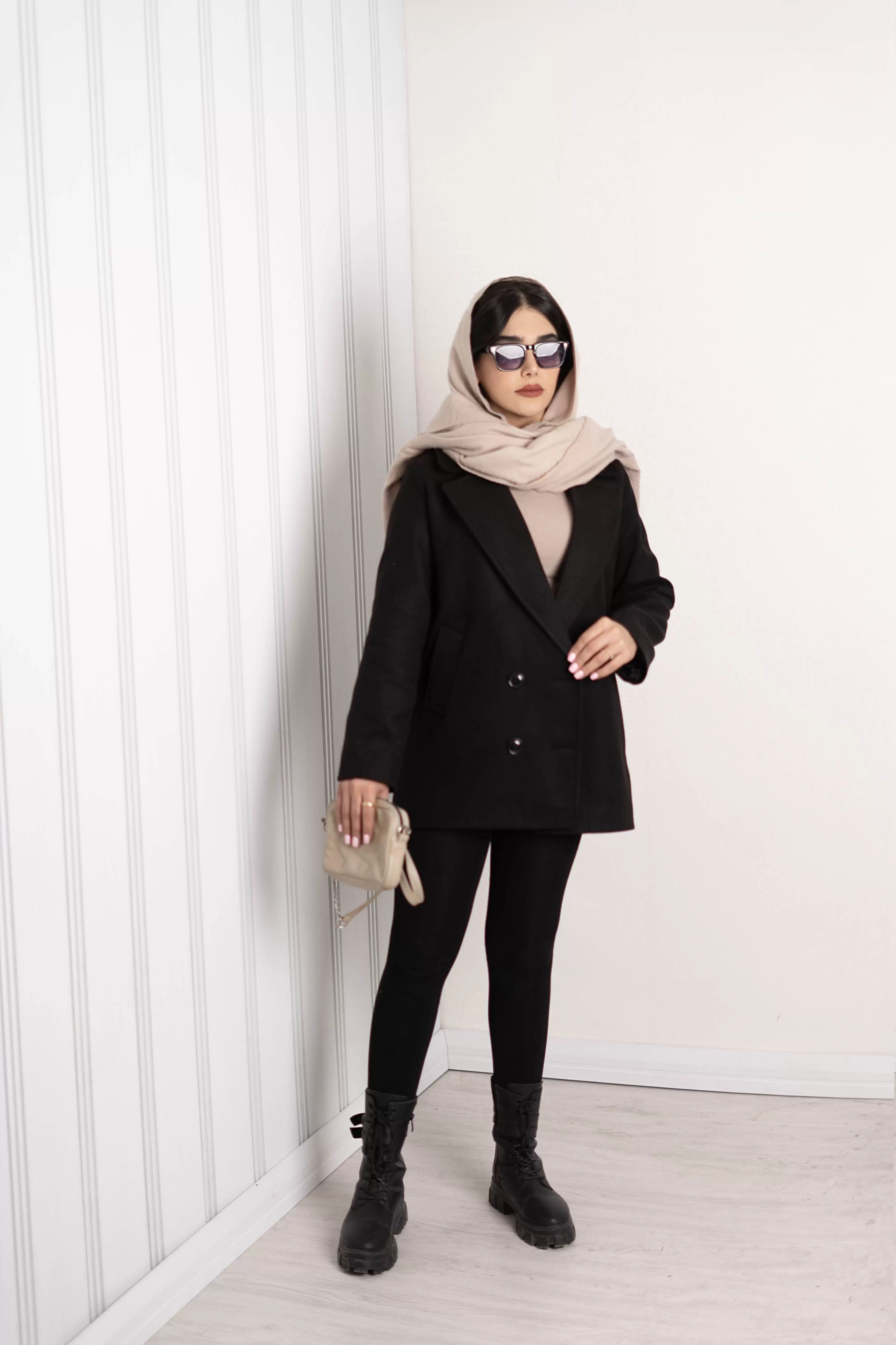 پالتو فوتر چهار دکمه کوبیده ترک