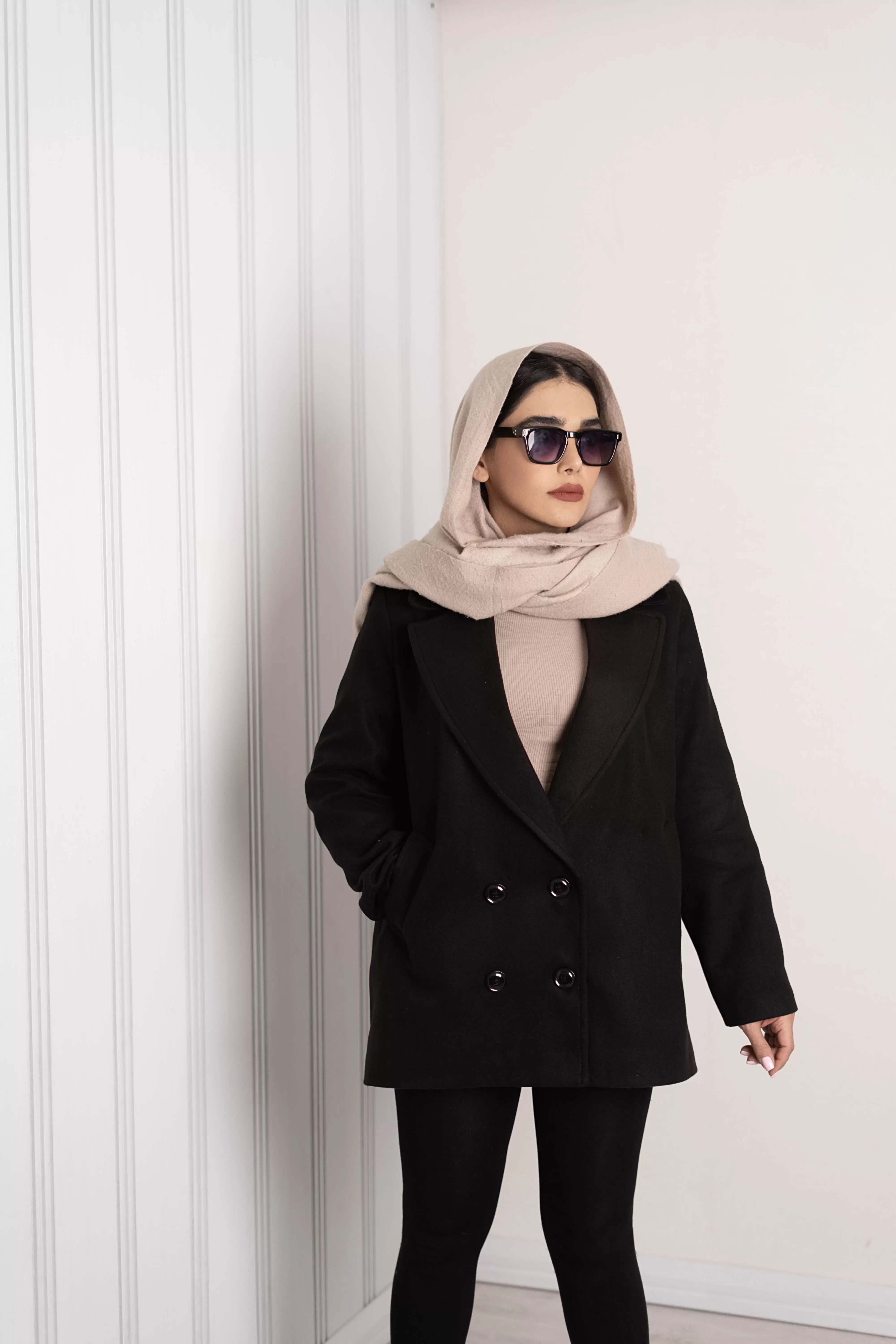 پالتو فوتر چهار دکمه کوبیده ترک