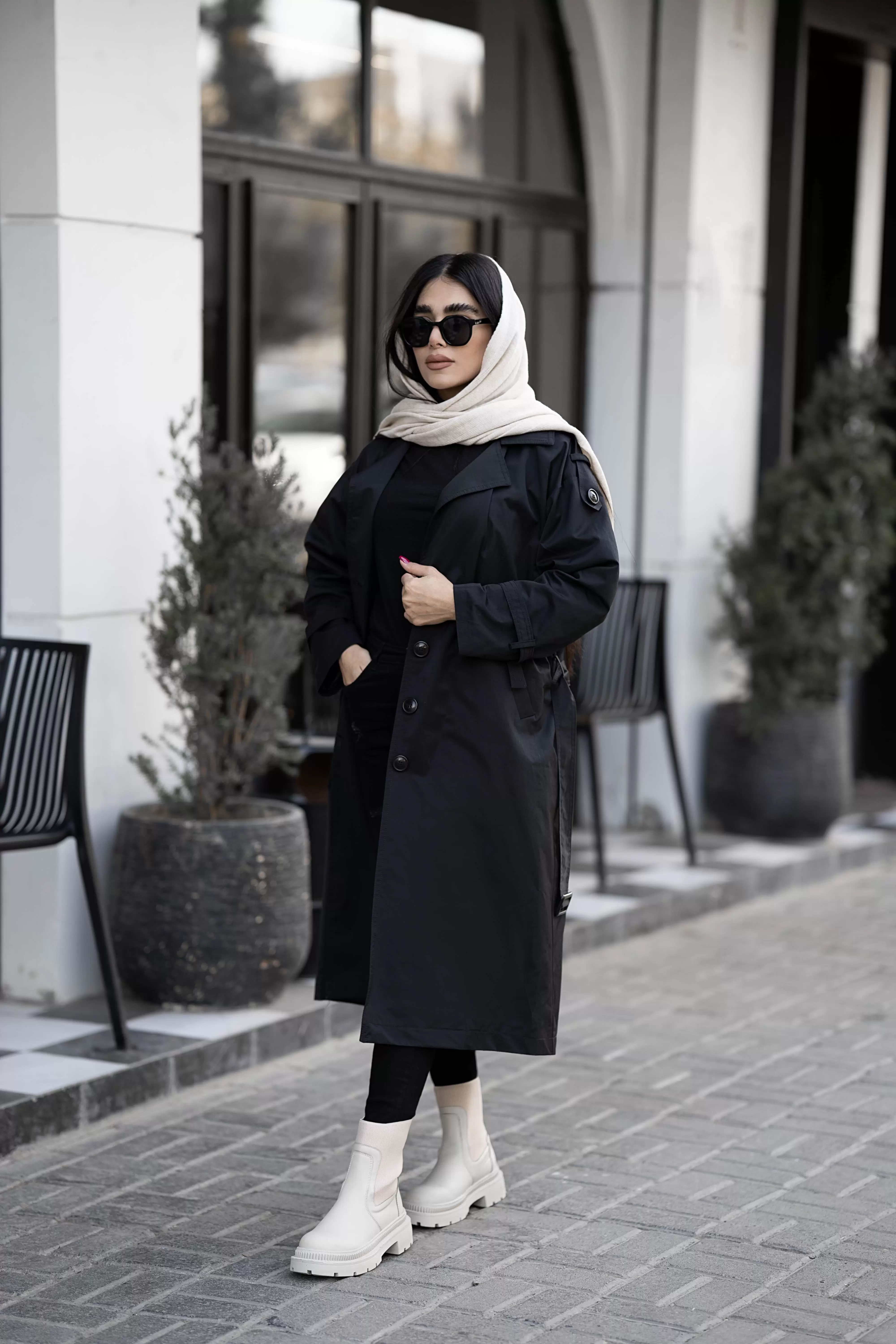 بارانی کتان زارا زنانه