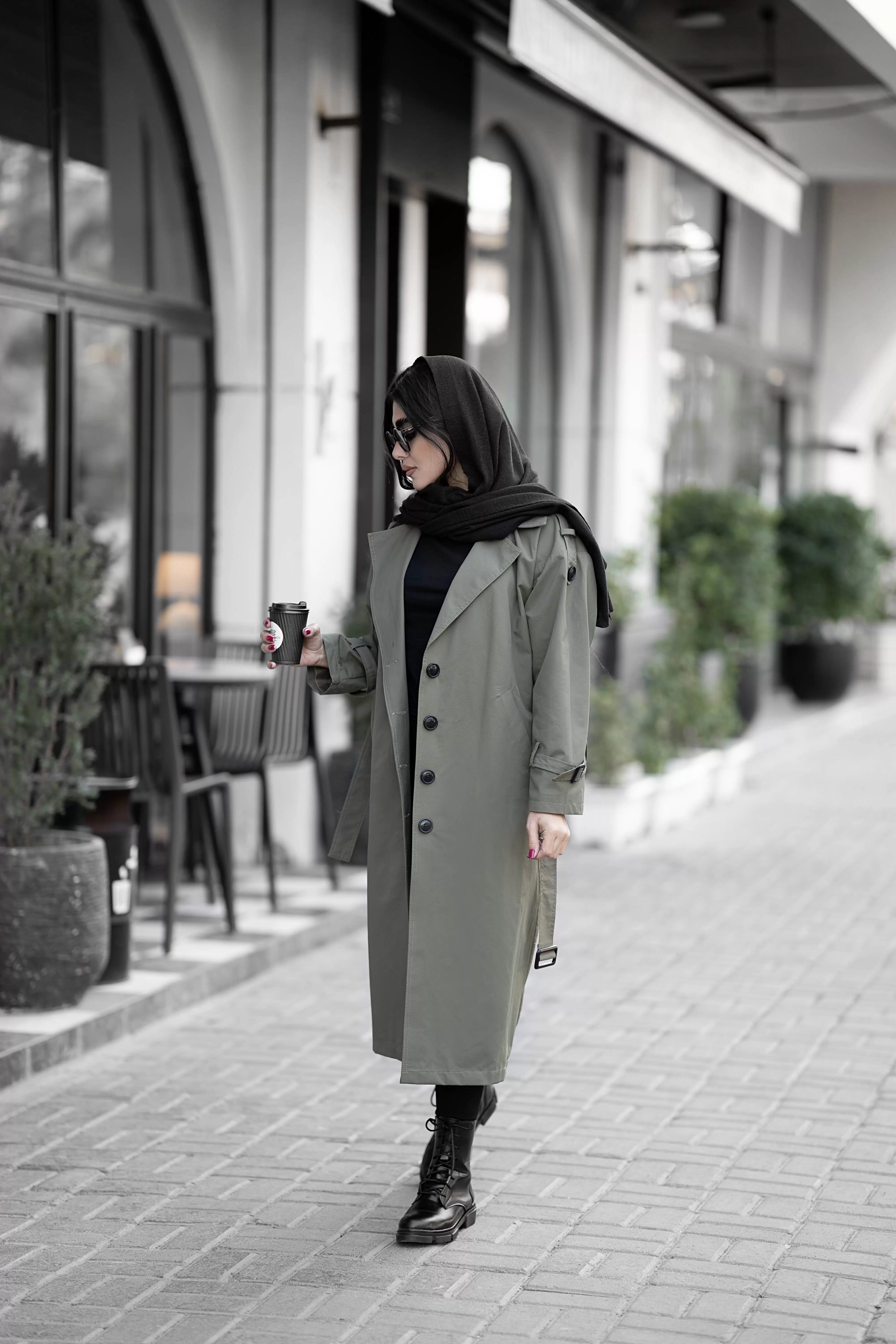 بارانی کتان زارا زنانه