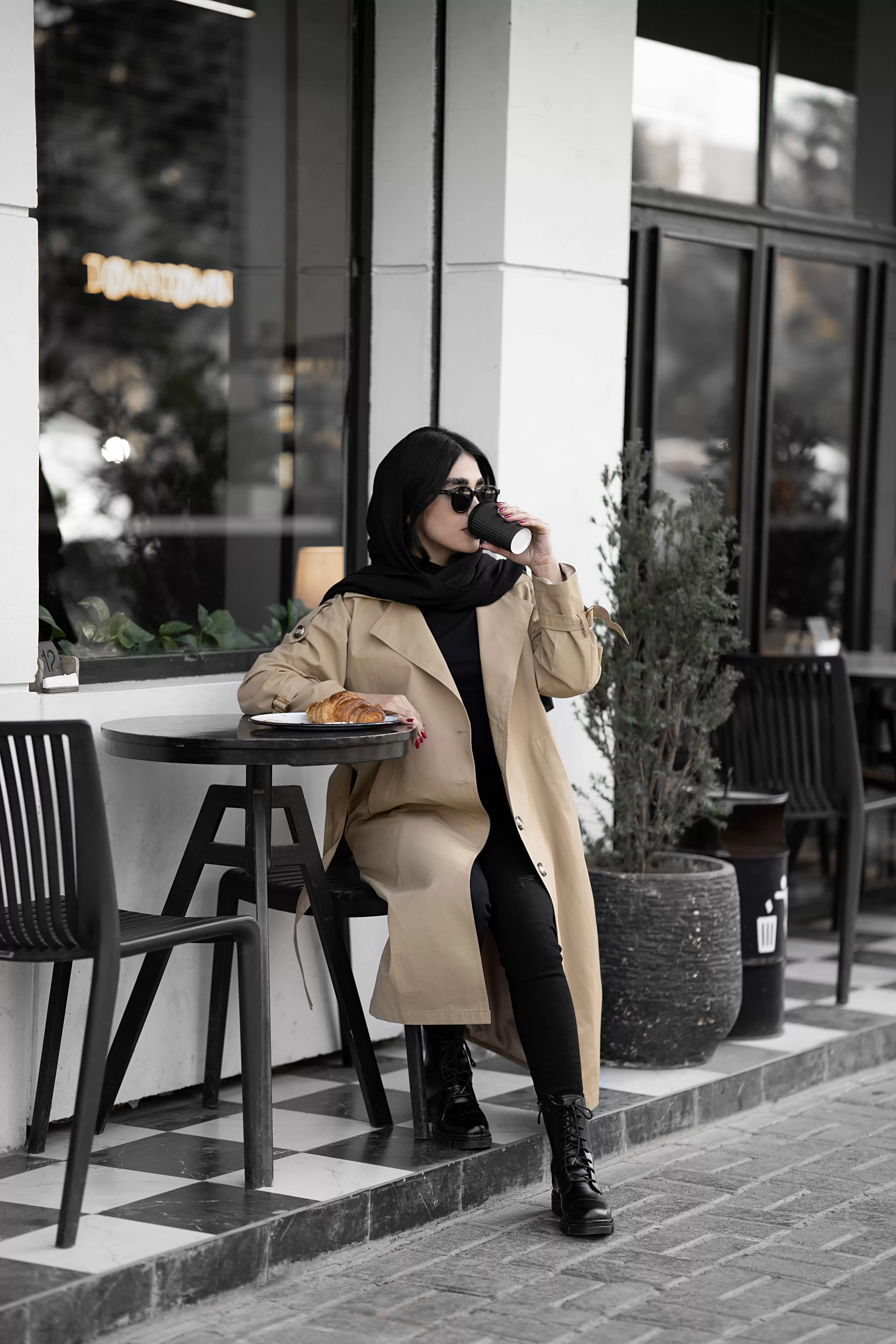 بارانی کتان زارا زنانه