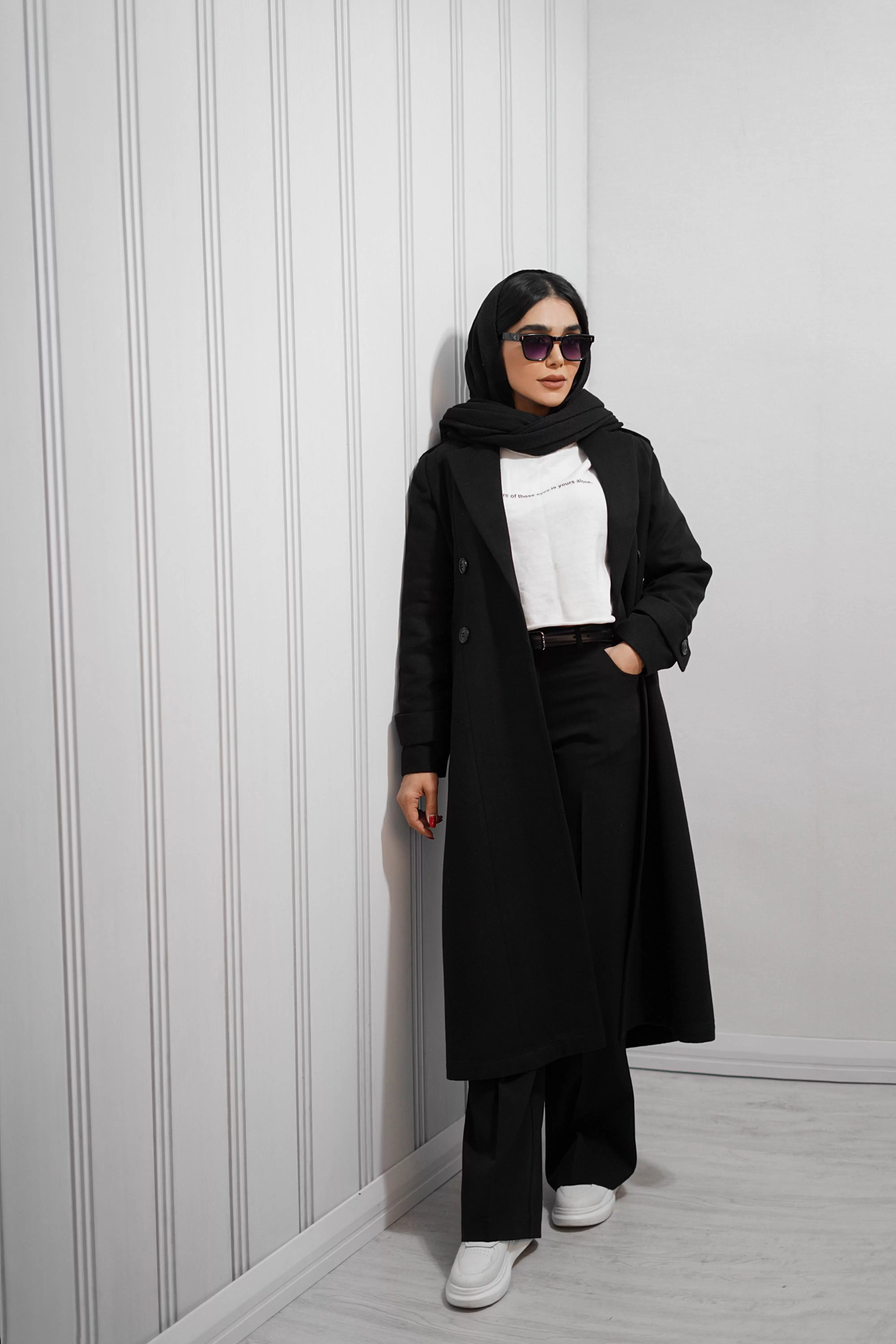 پالتو فوتر کوبیده ترک قد بلند