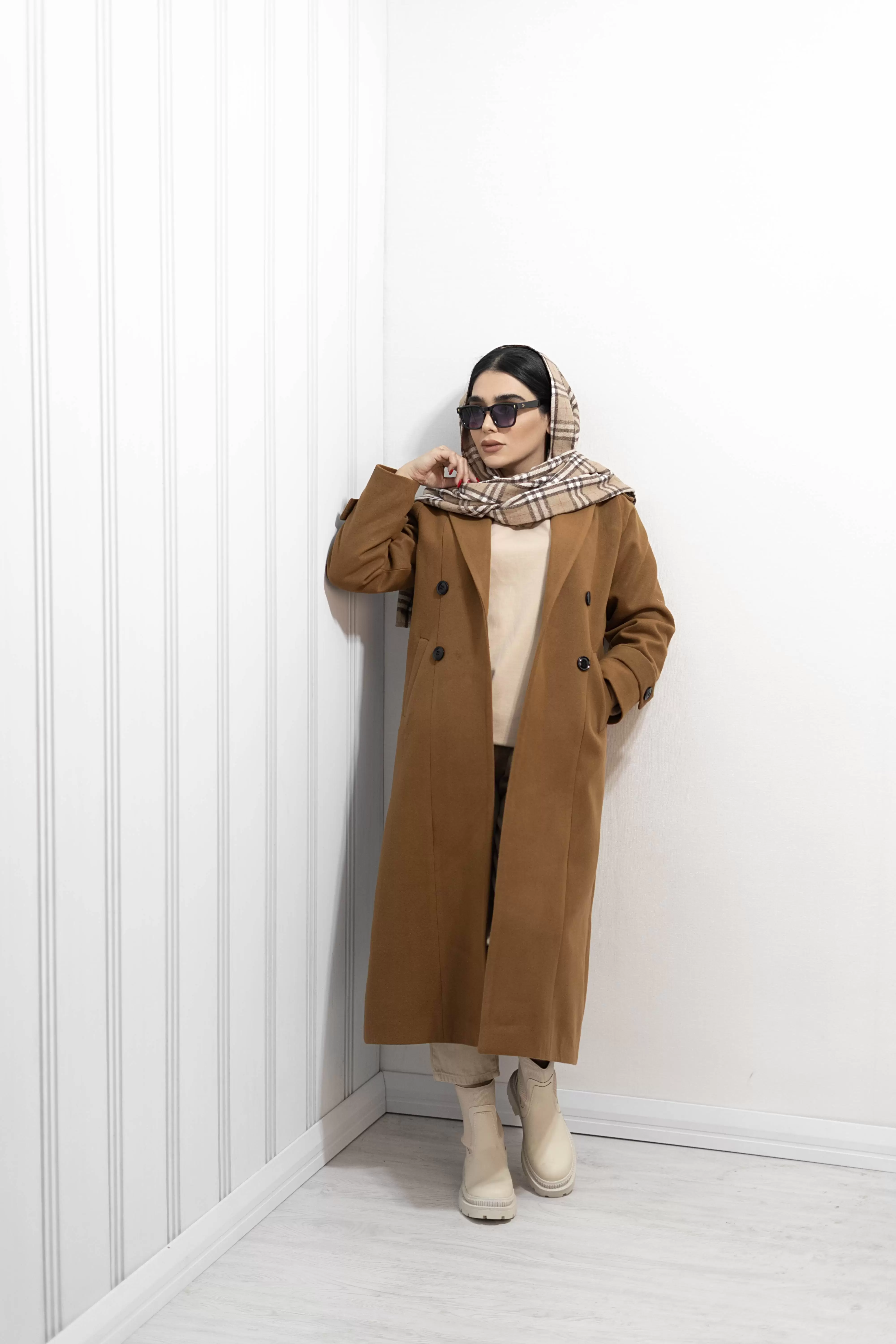 پالتو فوتر کوبیده ترک قد بلند