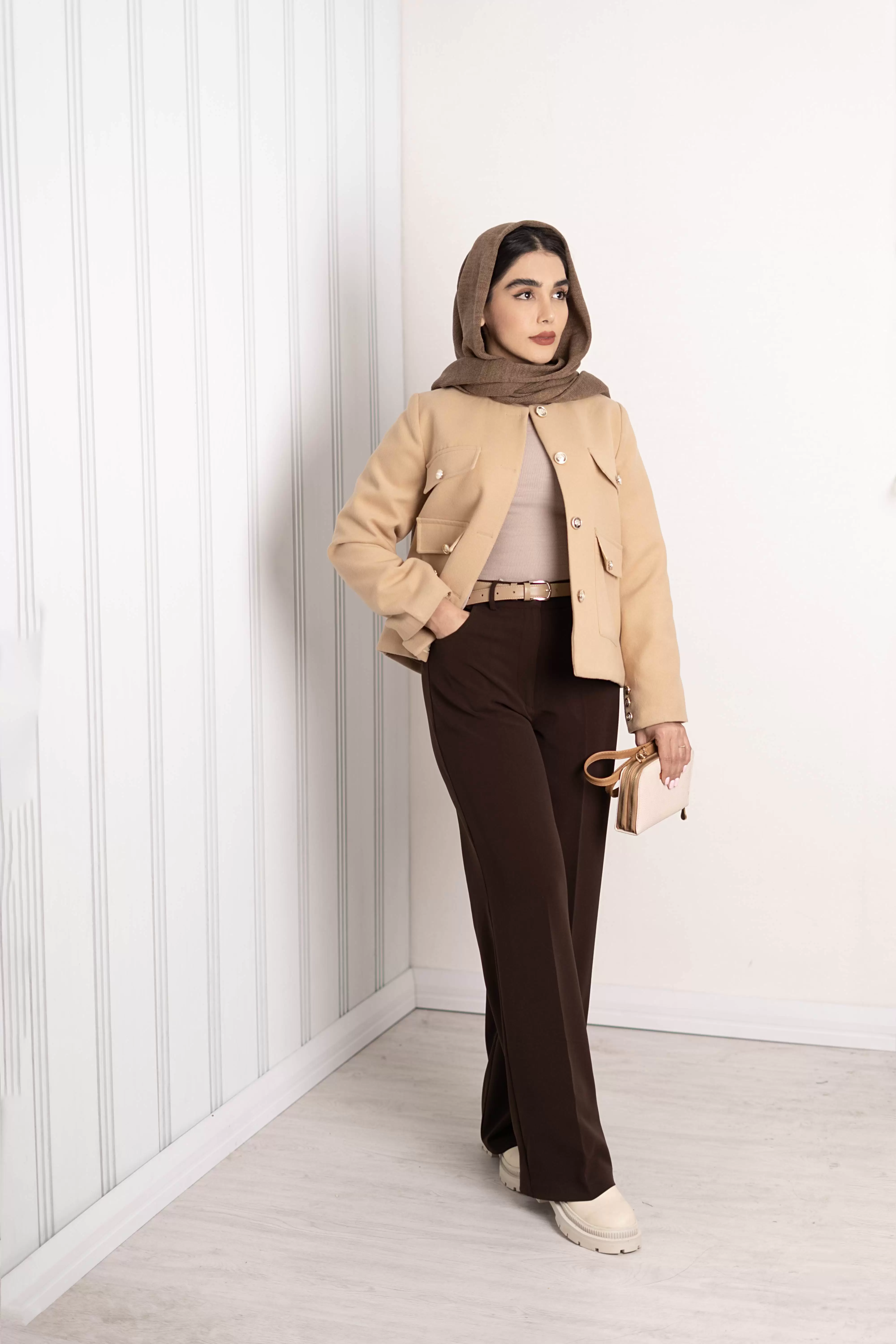 کت فوتر کوبیده ترک چهار جیب